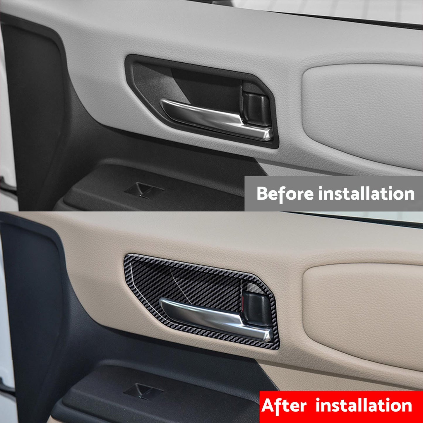 {{ Carbon Inner Door Handle Bowl Cover Trim Suitable For Toyota Prado LC250 24-25 }} - Buy Car Parts Online at {{ Kaka Auto Parts }}.