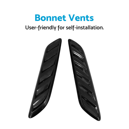 Gloss Black Bonnet Vents Suitable For Holden Commodore VF S SS SSV SV6 Redline
