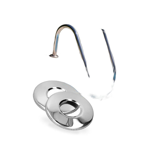 2Pcs Stainless Steel Pool Ladder Escutcheon Plates Suitable for In-Ground Pool