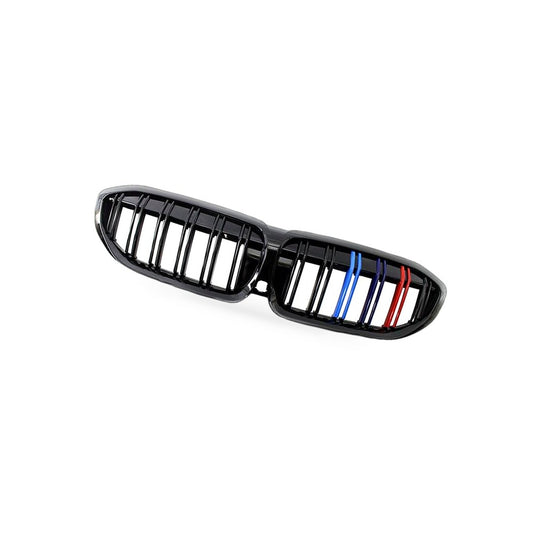 Dual Line Gloss Black Tri-Color Stripe Grille Suitable for BMW 3 Series G20 G28