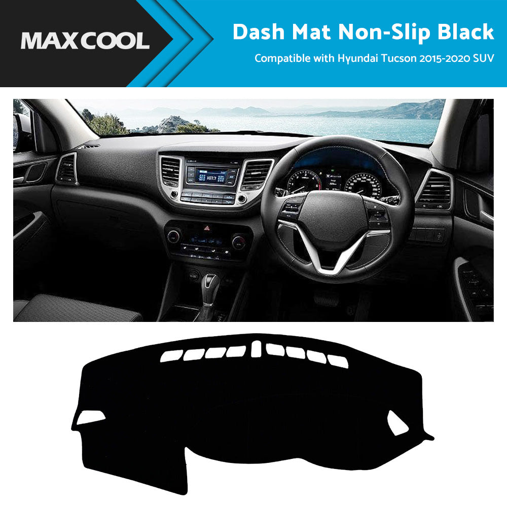 Dashboard Cover Dash Mat Non-Slip Black Suitable For Hyundai Tucson 2015¡§C2020 SUV
