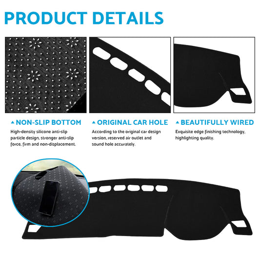Non-Slip Dash Mat Black Suitable For Haval Jolion LUX Premium Without HUD 2021-2022