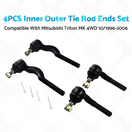 Inner & Outer Tie Rod End Kit Suitable for Mitsubishi Triton MK 4WD