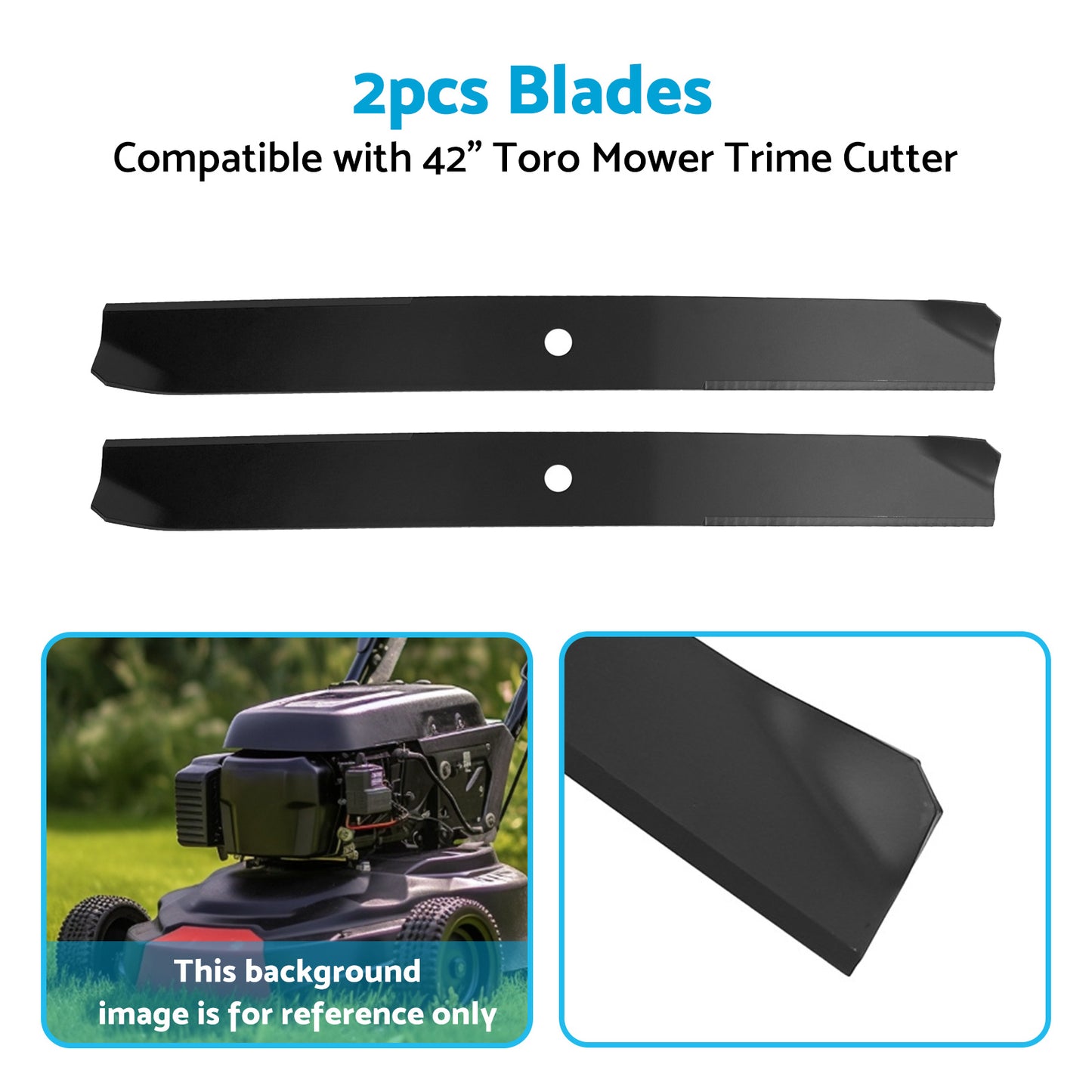 {{ 2x Blade Suitable for 42inch Toro Mower Trime Cutter Z420 106-2247-03 106-2247 }} - Buy Car Parts Online at {{ Kaka Auto Parts }}.