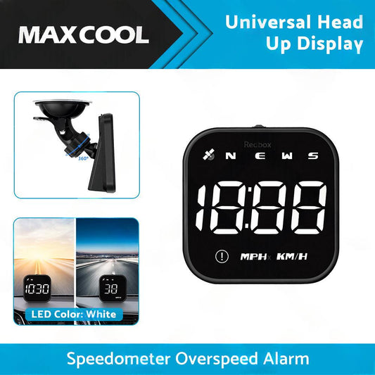 HUD Head Up Display Car LED Digital GPS Speedometer Universal Overspeed Alarm