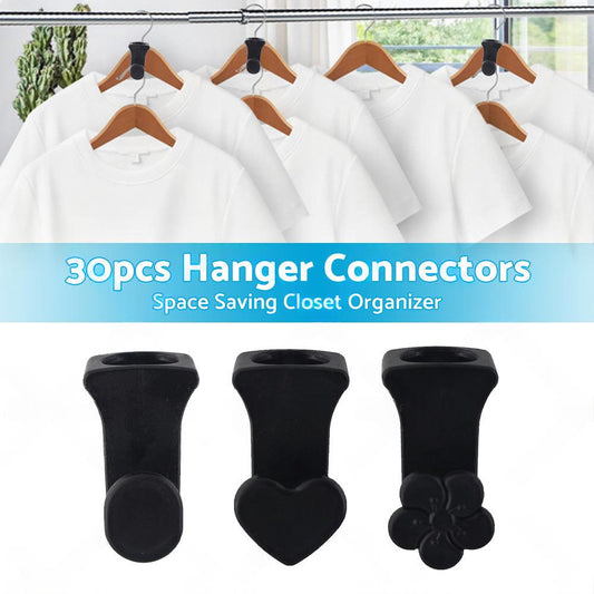 30PCS Closet Clothes Hanger Connector Hook Space Saving Organizer