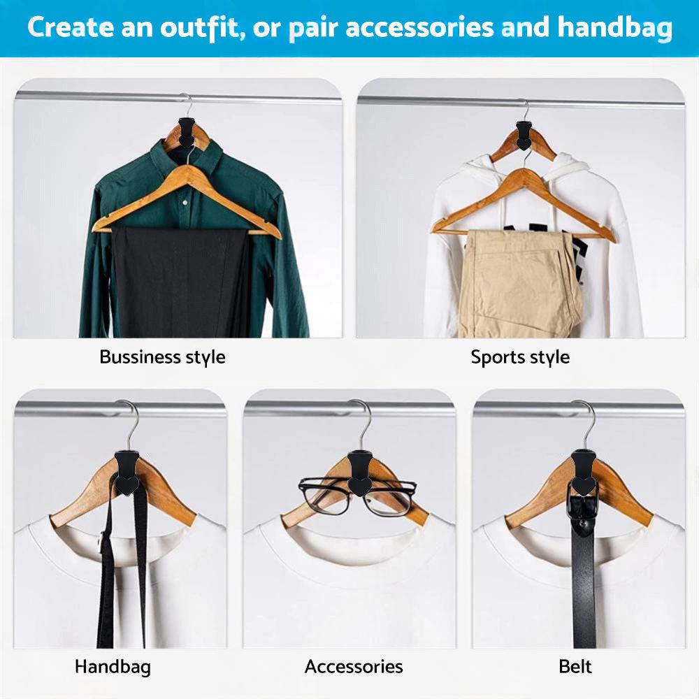 30PCS Closet Clothes Hanger Connector Hook Closet Space Organizer Space Saving