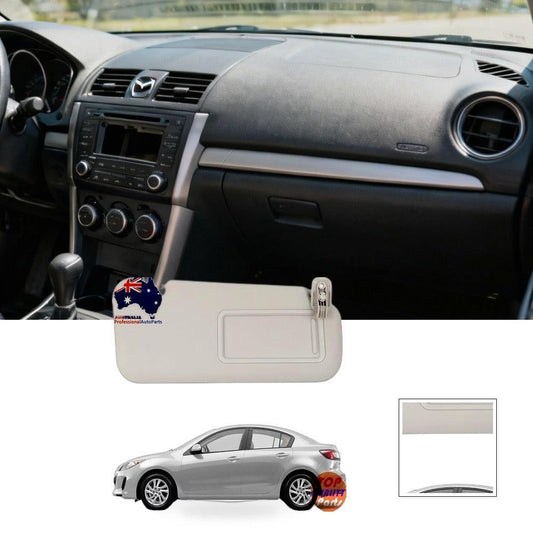 1x Right Driver Side Sun Visor Gray Suitable For Mazda 3 2010-2013 BBM369-270C-75