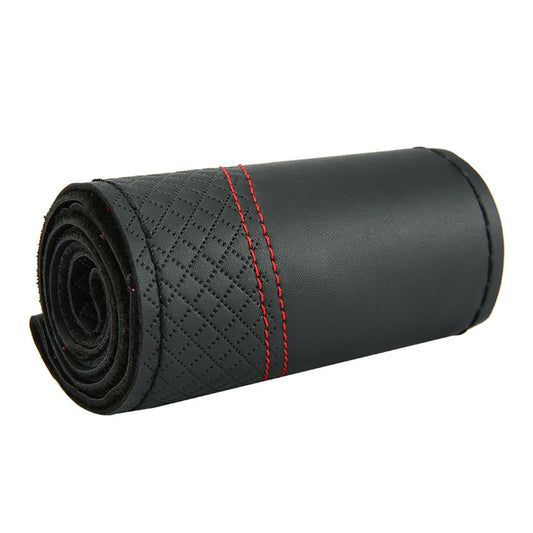 Premium Leather DIY Steering Wheel Cover Suitable For Car ¡§C 38cm Auto Protection With Needle