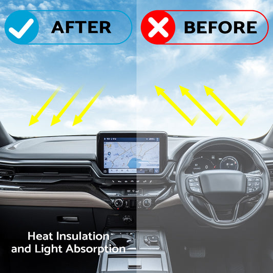 Non-Slip Dash Mat (Dashboard Cover) Suitable For Ford Everest 2015-2022 Leather