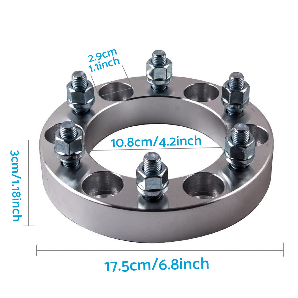{{ 2x Wheel Spacer 30mm 6 Stud Suitable For Toyota Landcruiser Pajero Hilux Prado }} - Buy Car Parts Online at {{ Kaka Auto Parts }}.