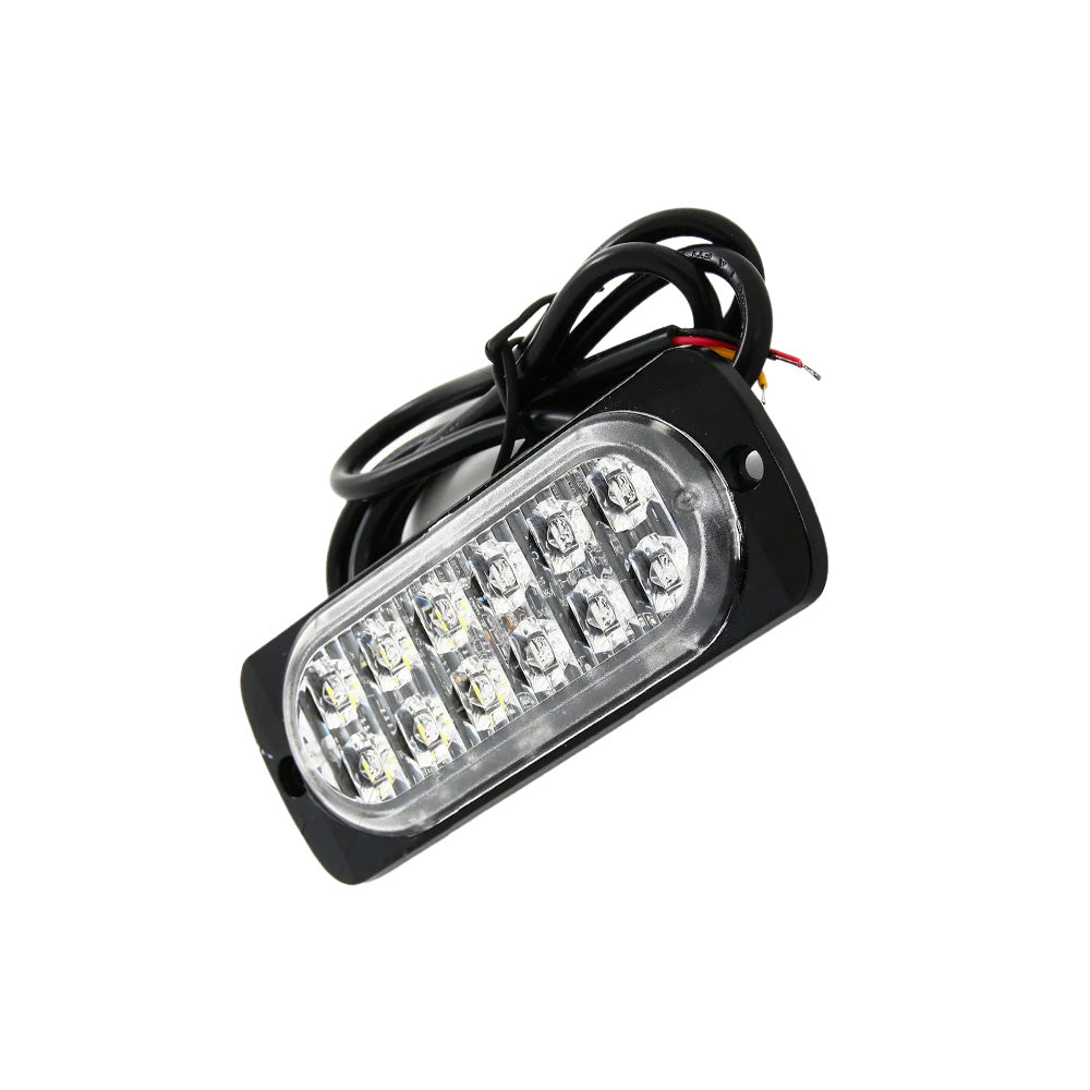 10x Amber & White LED Car Emergency Beacon Warning Strobe Lights Flashing Hazard