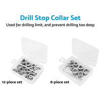Drill Stop Collar Set 3mm-16mm Drilling Bit Depth Stopper Ring Suitable For Woodworking
