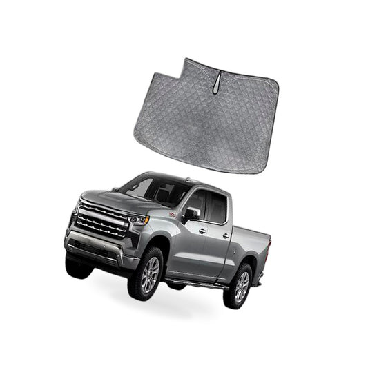6 Layer Thick WindScreen Sun Shade for Chevrolet Silverado 19-25 UV Protection