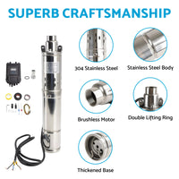 {{ Solar Bore Pump 72V 1.2KW MPPT Deep Well Submersible Screw Pump 180M AU 3in 72V 1.2KW }} - Buy Car Parts Online at {{ Kaka Auto Parts }}.