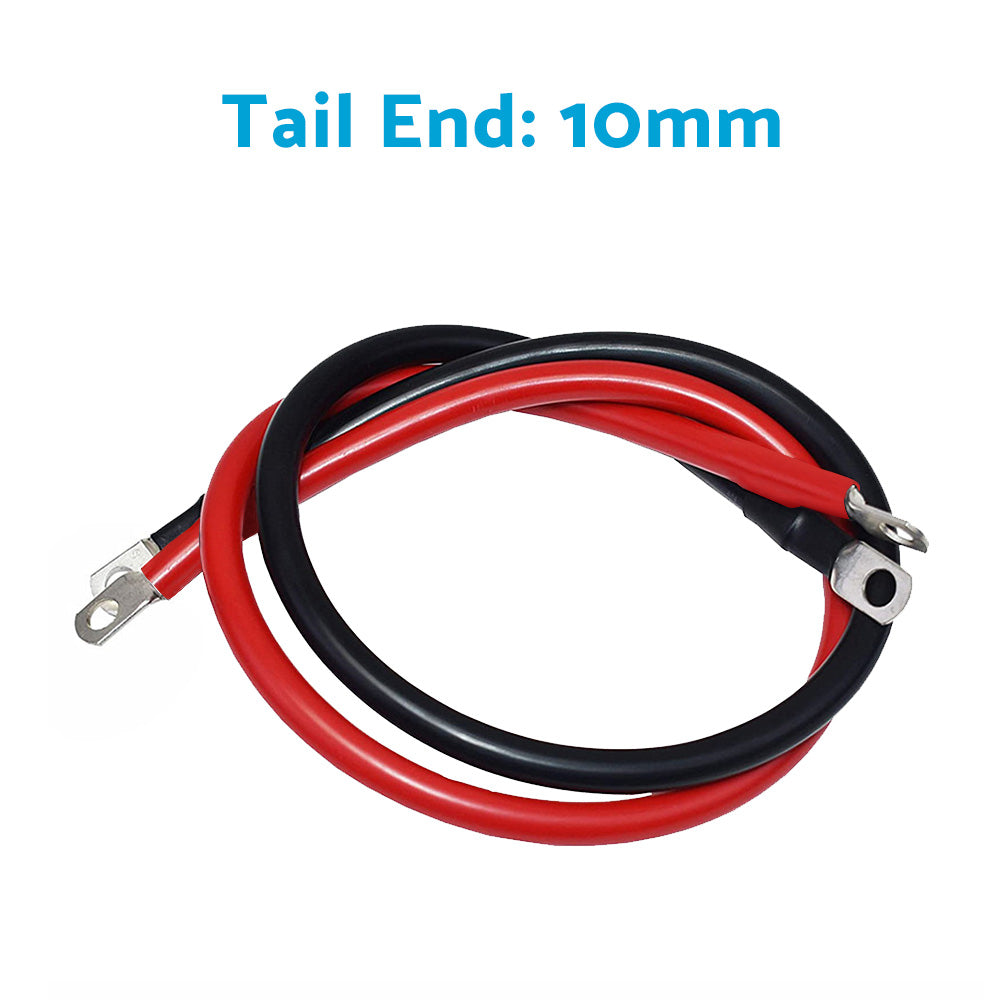 50cm 12V Battery Joiner Connector Lead Suitable For DC Wiring ¡§C 100A Cable With Red & Black Lugs