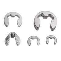 Stainless Steel E Clips C Circlip Kit Retaining Ring 400PCS Assorted M1.5-M15mm Suitable For General Mechanical Applications
