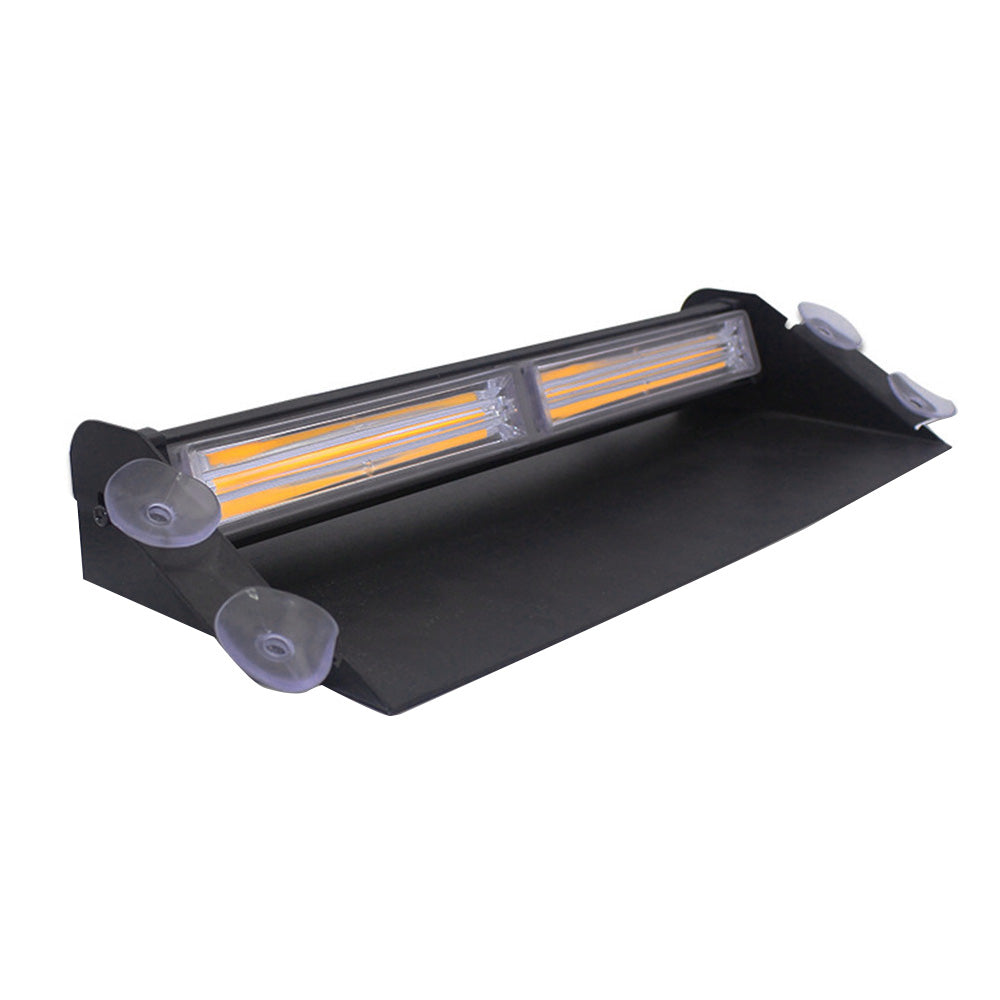Amber Bar LED Flashing Beacon Strobe Warning Light Car Truck For Windshield Dash