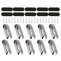 10x LED Clearance Side Marker Lights Suitable For Truck Trailer Caravan Amber & Red