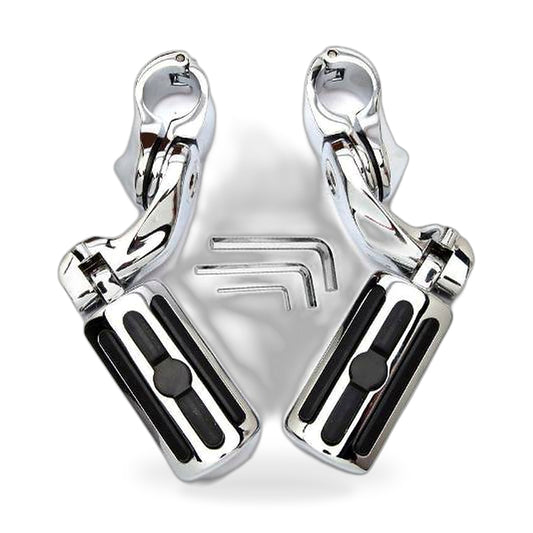 1-1 4 inch  Motorcycle Highway Foot Pegs Chrome Engine Guard Suitable for Harley Davi