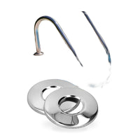 2Pcs Stainless Steel Pool Ladder Escutcheon Plates Suitable for In-Ground Pool