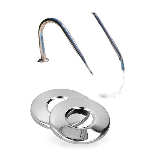 2Pcs Stainless Steel Pool Ladder Escutcheon Plates Suitable for In-Ground Pool