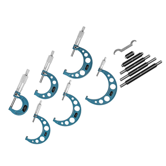 6x Precision Outside Micrometers 0-150mm Suitable For Machinist - Carbide 0.01mm