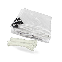 200cmx300cm Clear PVC Tarp Heavy Duty Waterproof Plant Cover with Grommets - BD1