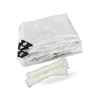 200cmx300cm Clear PVC Tarp Heavy Duty Waterproof Plant Cover with Grommets - BD2