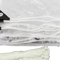 200cmx300cm Clear PVC Tarp Heavy Duty Waterproof Plant Cover with Grommets - XQ1
