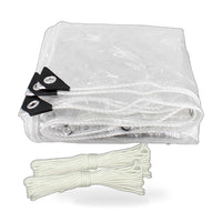 200cmx300cm Clear PVC Tarp Heavy Duty Waterproof Plant Cover with Grommets - ZT2