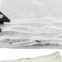 100cmx300cm Heavy Duty Clear PVC Tarp Waterproof Plant Cover Grommets - XQ1