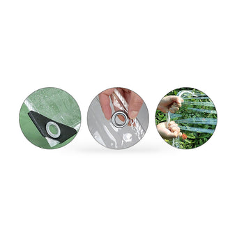 compare product Clear PVC Heavy Duty Tarp 300x400cm Waterproof Plant Cover with Grommets
