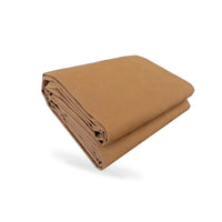200cm x 400cm Heavy Duty Dark Tan Canvas Tarp Waterproof UV Resistant Suitable - BD3