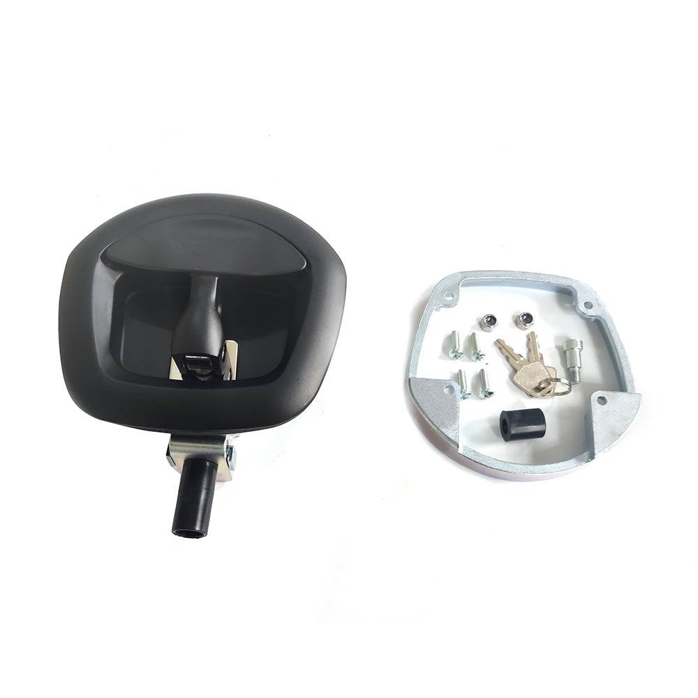 1x Black Recessed Folding T Lock / Handle Suitable For Trailer Toolbox Drop T Whale Tail