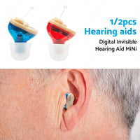 Digital Invisible Hearing Aid MiNi CIC Small Sound Voice Amplifier Enhancer L R