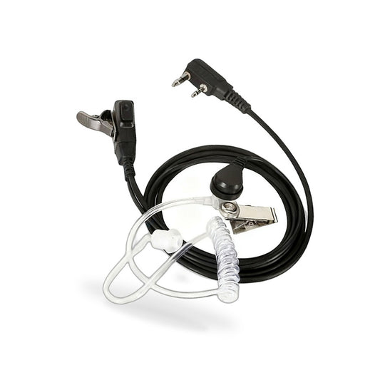 2PCS Covert Acoustic Tube Earpiece Headset Mic Suitable for Kenwood