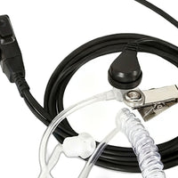 2PCS Covert Acoustic Tube Earpiece Headset Mic Suitable for Kenwood