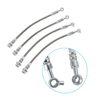 Front & Rear Braided Brake Line Hose Set Suitable For Nissan Patrol GQ Y60 1988¡§C1997 / Ford Maverick DA 1988¡§C1994