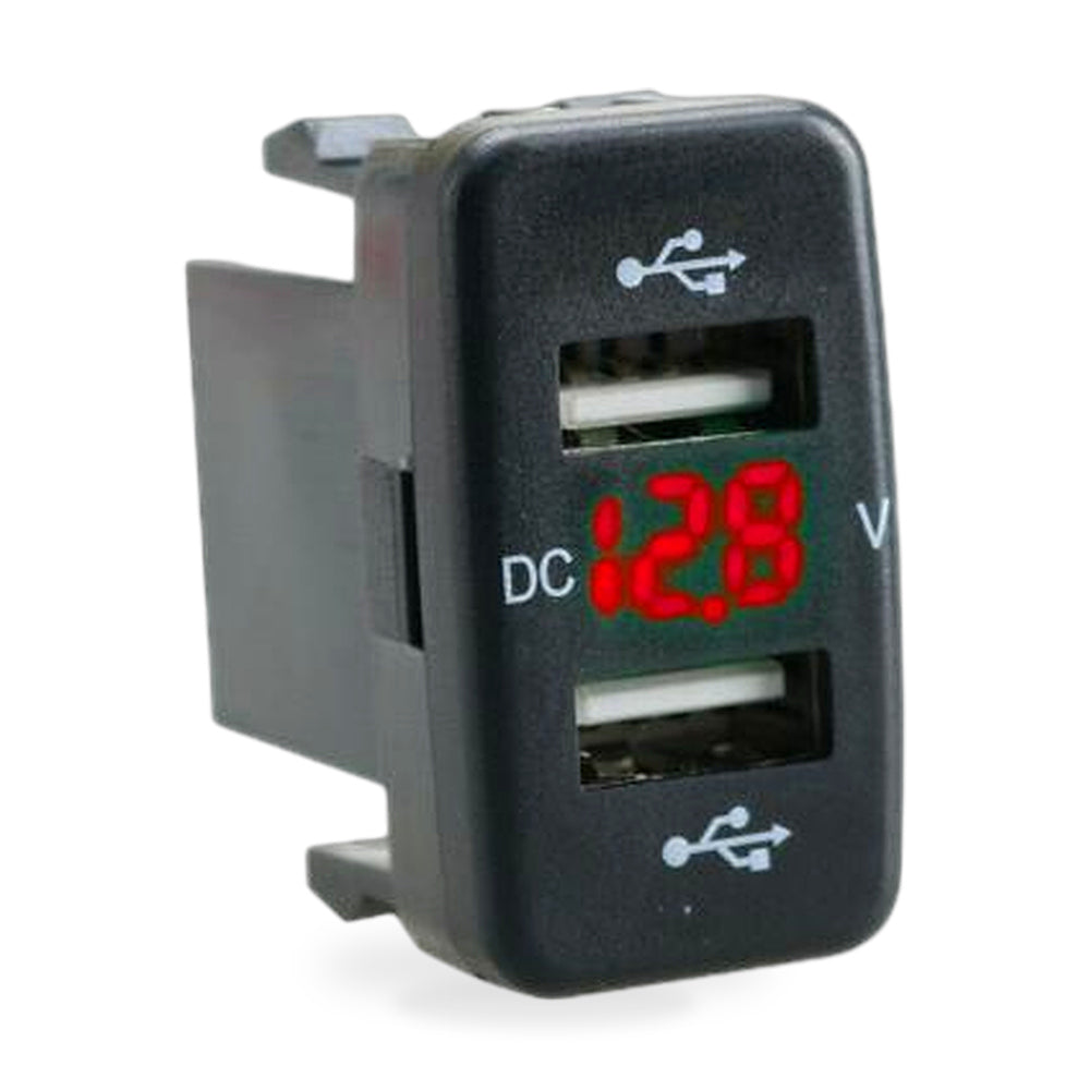 Dual USB Charger Volt Meter Suitable for Toyota Land Cruiser 200 Series