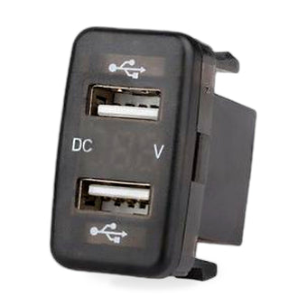 compare product Dual USB Car Charger Socket 4.2A Voltmeter Suitable for Toyota 86