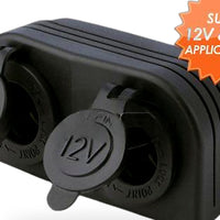 12V-24V Dual Port Surface Mount Cigarette Lighter Suitable for Car Boat Caravan