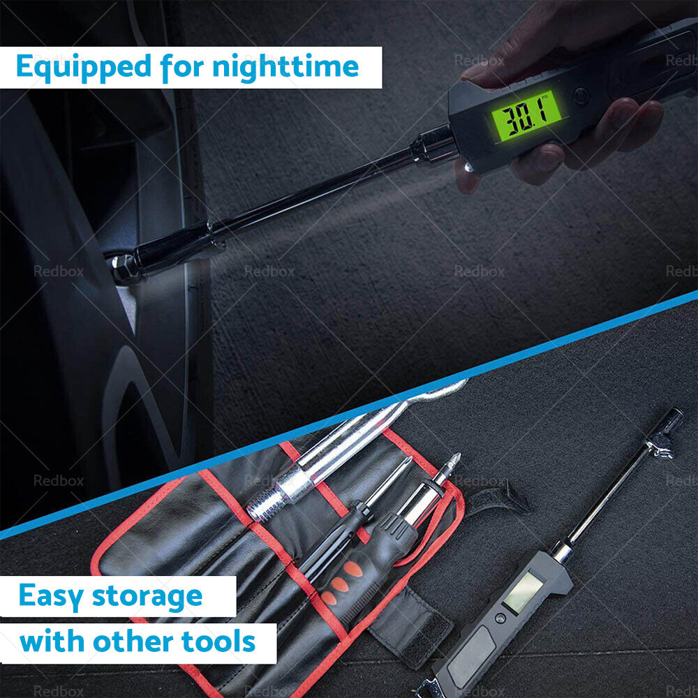 30 PSI Tire Pressure Guage Digital Car Bike Truck Air Meter Tester Tyre Gauge