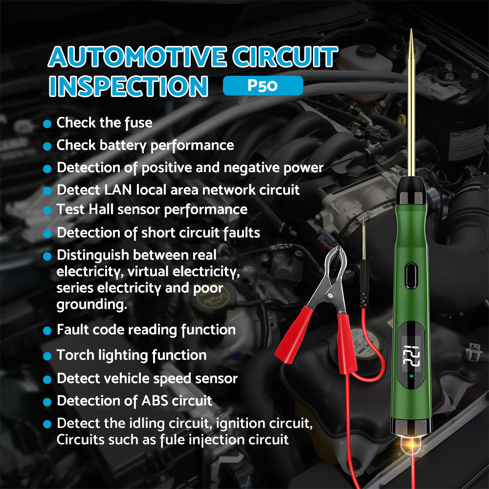 Auto Car Circuit Tester Pen Probe Light Tool Suitable For 6V 12V 24V Vehicle Electrical Systems