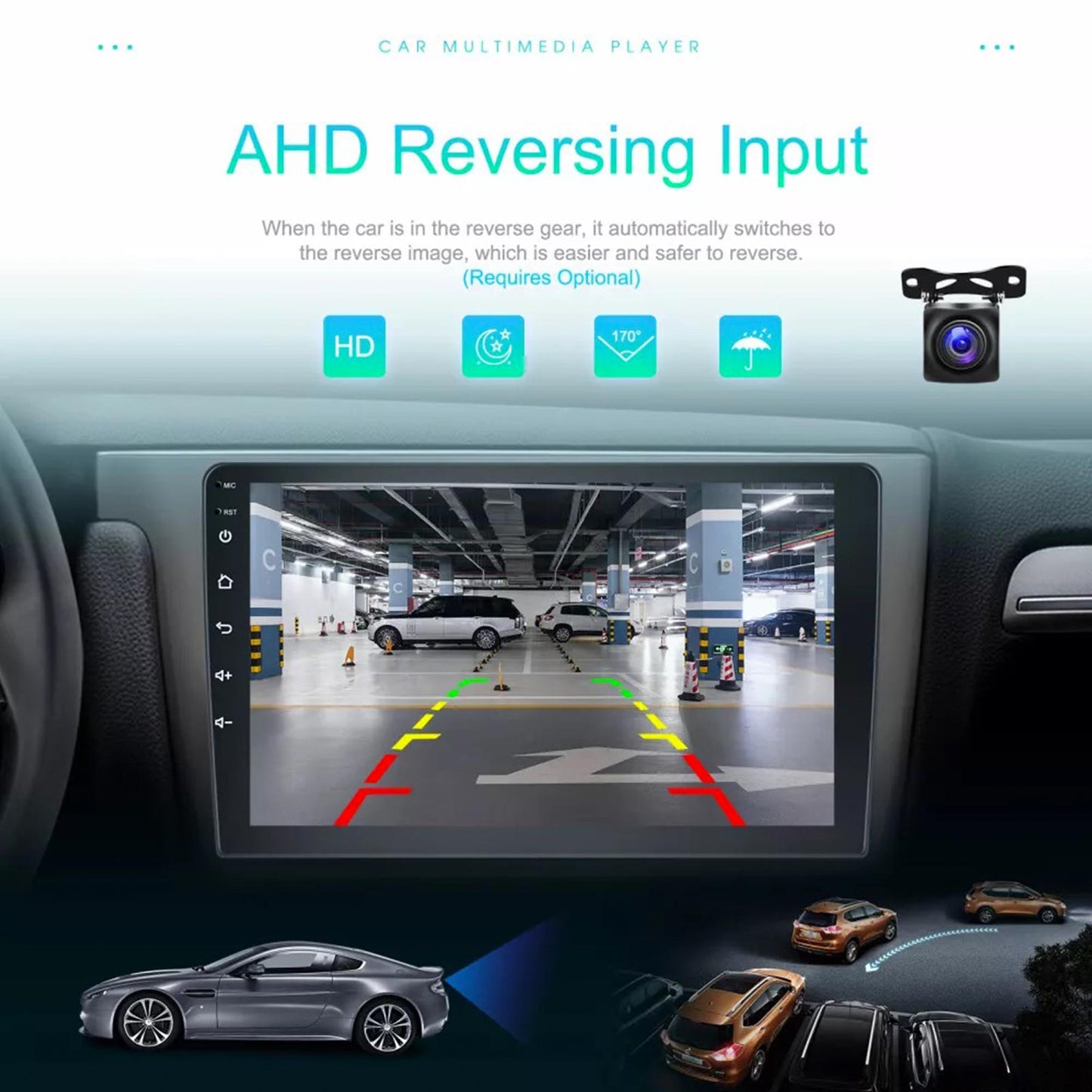Head Unit Wireless CarPlay Android Auto Suitable for 05-15 Suzuki Grand Vitara