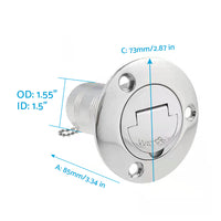 Keyless Water Deck Fill/Filler 1.5inch Polished 316 Stainless Steel Suitable For Marine Boat