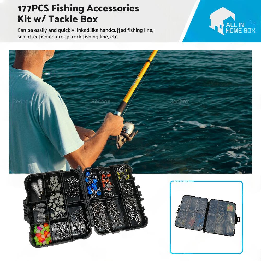 177-Piece Professional Fishing Accessories Kit Suitable For Outdoor Use ¡§C Includes Tackle Box, Swivels, Hooks & Beads