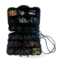 For outdoor 177Pcs/Set Fishing Accessories Tackle Kit Swivels Snaps Sinker Beads w/ Tackle Box - ZT2