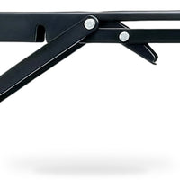 Folding-Shelf Brackets Triangle Hinge Wall Mounted Table Bench Heavy Duty-Shelf，Black，8 inches - XQ1