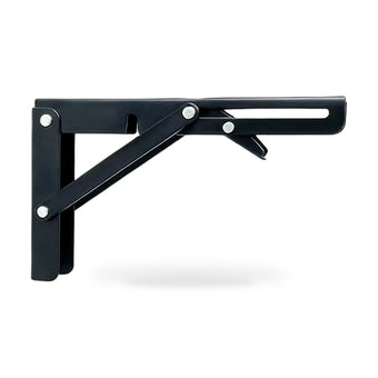 compare product Folding-Shelf Brackets Triangle Hinge Wall Mounted Table Bench Heavy Duty-Shelf，Black，8 inches